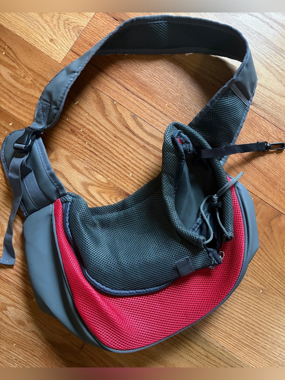 Red and Gray Crossbody Sling Bag - Unbranded